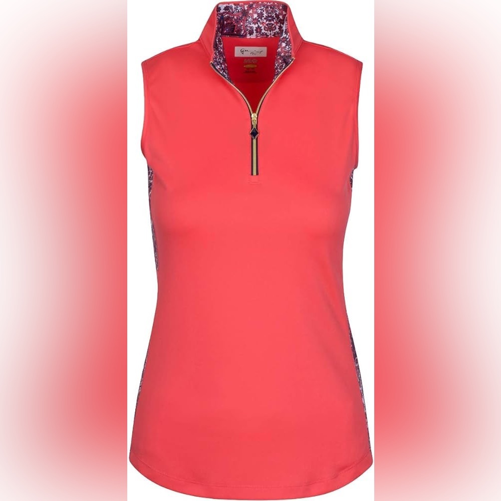 Greg Norman Women's Ml75 Carlisle Mock Neck Polo